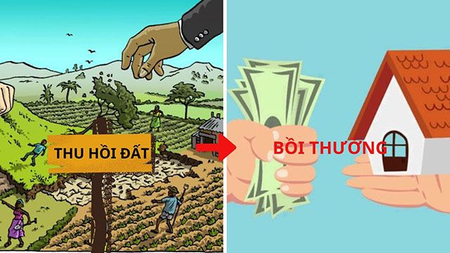 Khi bị nhà nước thu hồi đất có thể được bồi thường bằng đất, bằng tiền hoặc nhà ở